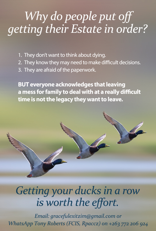 Get your ducks in a row...