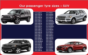 SUV tyre sizes