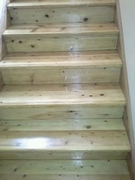 Beautiful Pine Staircase Sanded and Sealed