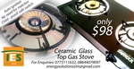 2-plate Gas Stove with Ceramic Glass Top 