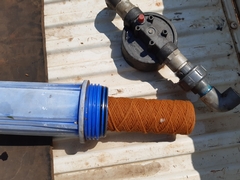 Changing of in line  sediment filter for gas and electric geysers