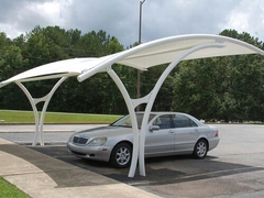 curved car shed 